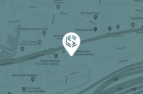 Map of Glasgow Construction Recruitment office